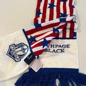 Official Ryder Cup 2025 Scarf - Red, White, and Blue. Brand new with tags